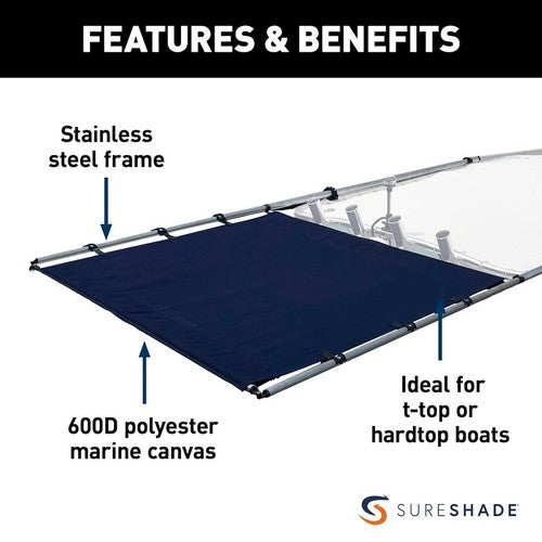 Taylor Made 2021026253 SureShade PTX Power Shade BOAT T-TOP SHADE EXTENSION