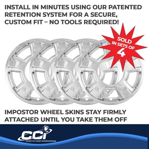 Coast To Coast IWCIMP326X Wheel Skin 17in 5 Spokes With CC Cutout Set Of 4