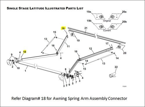 Carefree RV R001791  AWNING-REPAIR PARTS RV