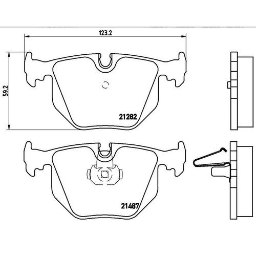 Brembo Rear Brake Pads Fits BMW X3 2004-2008 Low Metallic Brake Pads P06020