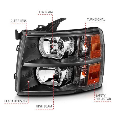 ANZO USA 111393 Crystal HEADLIGHT ASSEMBLY