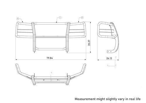 Black Horse Offroad 17GV02MA  GRILL GUARD