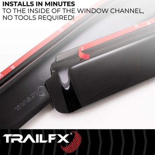 TrailFX 4812IC TFX 4-PC Window Vents RAINGUARDS