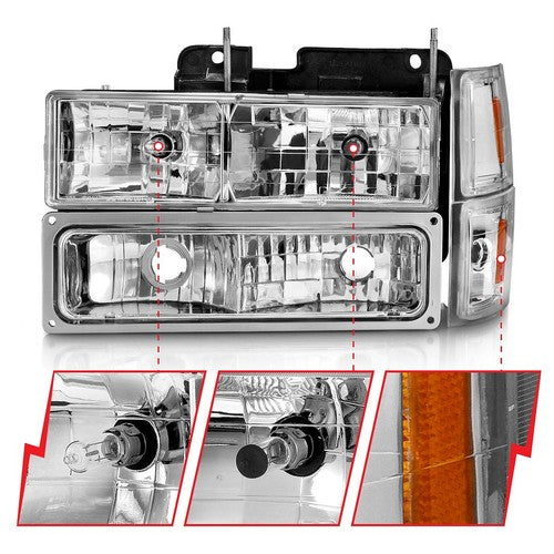 ANZO USA 111506 Crystal HEADLIGHT ASSEMBLY