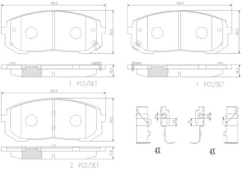 Brembo P30138 PRIME LINE BRAKE PADS