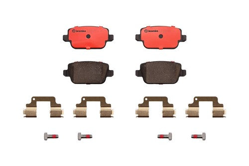 Brembo Rear Ceramic Brake Pad Fits 2008-2012 Land Rover LR2 4 Pc Brakes P44016N