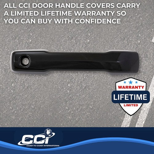 Coast To Coast DH68593BBK Exterior Door Handle Cover Gloss Black Set Of 4