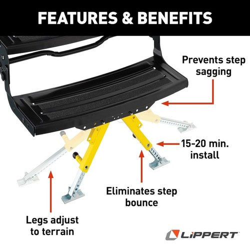 Lippert Components 2020109777 Solid Stance Step Stabilizer STEPS & STEP RUGS