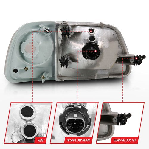 ANZO USA 111438 Crystal HEADLIGHT ASSEMBLY
