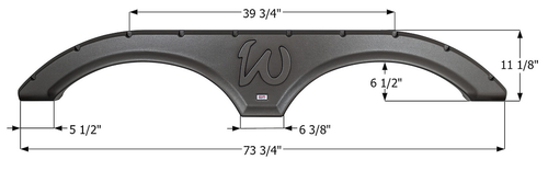 Icon 15322 Tandem Axle FENDER SKIRTS RV