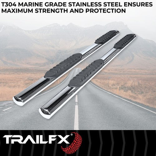 TrailFX 2950522051 TFX 4" Oval Tube Side Steps NERF BAR OVAL 4"
