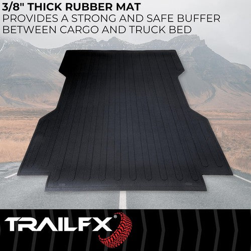 TrailFX 703N Bed Mat Black Rubber Textured Pebble Surface Design 72in L x 52in