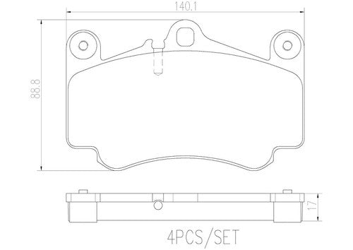 Brembo Front Ceramic Brake Pads Fits 2001-2012 Porsche 911 4 Pc Brakes P65011N
