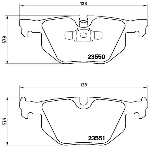 Brembo Rear Low-Metallic Brake Pads Fits 2006 BMW 330i 330xi Brake Pads P06039