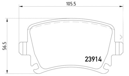 Hella Rear Low Metallic Brake Pads Fits 2006?2008 Volkswagen GTI 2 Piece Brakes