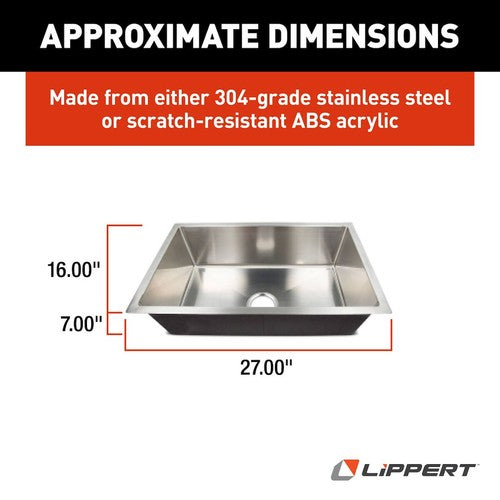 Lippert Components 385313 Better Bath BATHTUBS SHOWERS & SINKS RV