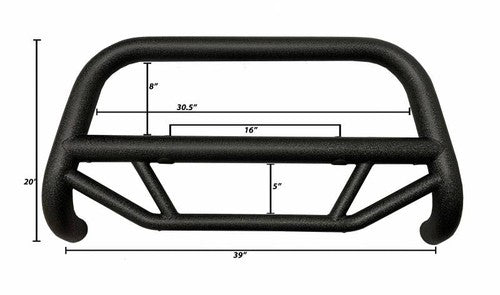 Black Horse Offroad MBT-MR1312 Bull Bar Black Textured 2-1/2 Inch No with skid p