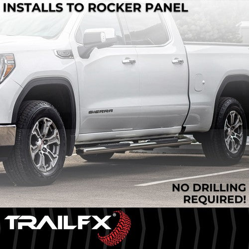 TrailFX A7048S TFX 5" Oval Straight Side Bars NERF BAR OVAL 5"