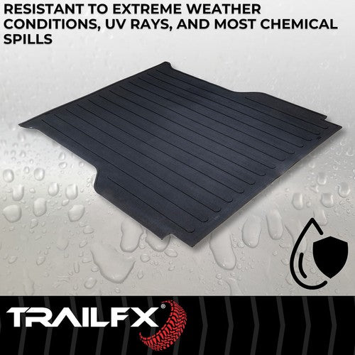 TrailFX 704N Bed Mat Black Without Raised Edges Textured Pebble Surface Design