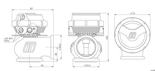 Turbo Smart TS-0552-1015 Gen-V Comp-Gate40 WASTEGATE