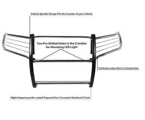 Black Horse Offroad 17DG113MSS  GRILL GUARD