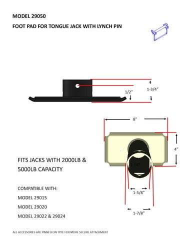 BAL RV 29050B  TRAILER JACK ACCESSORIES
