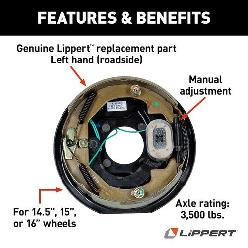 Lippert Components 122258  TRAILER BRAKE ASSEMBLY