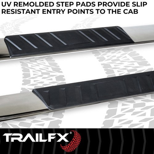 TrailFX A4020S TFX 4" Trapezoid Side Steps NERF BAR OVAL 4"