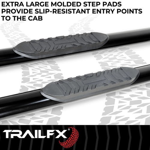 TrailFX A1537B TFX 4" Oval Tube Side Steps NERF BAR OVAL 4"