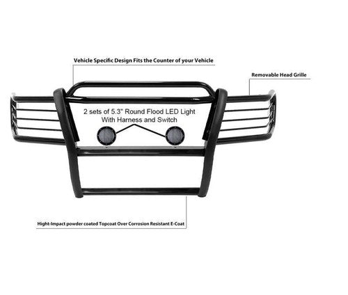 Black Horse Offroad 17EB26MA-PLFB  GRILL GUARD