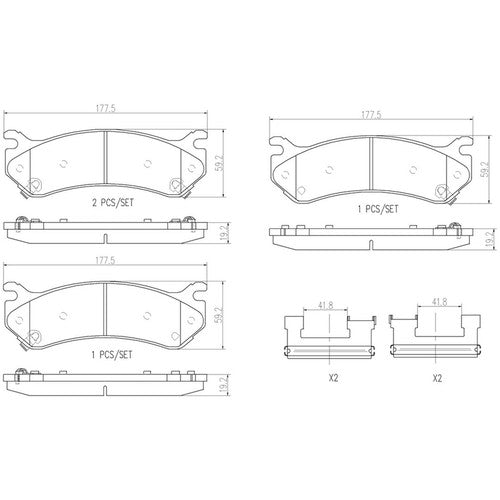 Brembo Front Ceramic Brake Pads Fits 1999-2006 Chevrolet Silverado 1500 P10027N