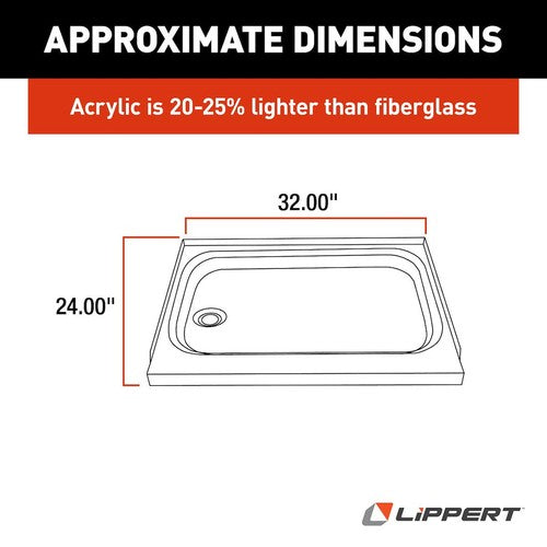 Lippert Components 210369 Better Bath BATHTUBS SHOWERS & SINKS RV