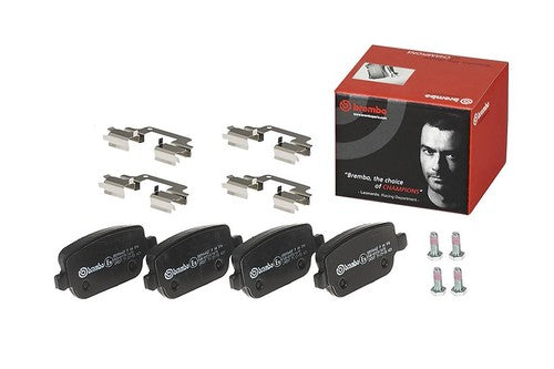 Brembo Rear Low Metallic Brake Pads Fits 2008-2012 Land Rover LR2 4 Piece P44016