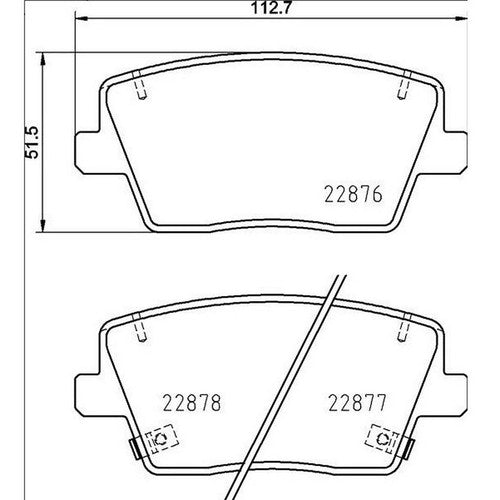 Brembo Rear Low Metallic Brake Pads Fits 2019-2022 Hyundai Veloster N P30112