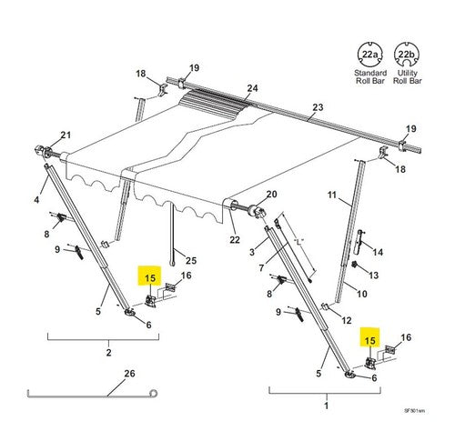 Carefree RV 901019W  AWNING-REPAIR PARTS RV