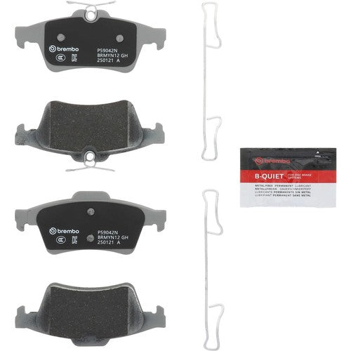 Brembo Rear Ceramic Brake Pads Fits 2012-2018 Ford Focus 4 Piece Brakes P59042N