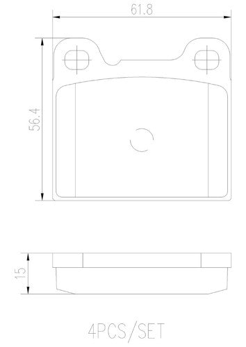Brembo Front Ceramic Brake Pads Fits 1993?1997 Volvo 850 Brakes 4 Pc P86002N