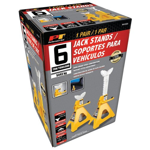 Performance Tool W41023 Jack Stand Ratchet 15-1/2"Min - 23-3/4" Max  6-Ton Qty 2