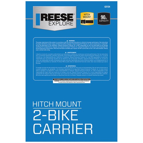 Reese 63134 Explorer BIKE RACK ACCESSORIES