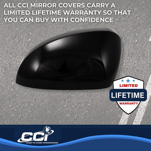 Coast To Coast MC67555BLK Exterior Mirror Cover Top Half Cover Set Of 2