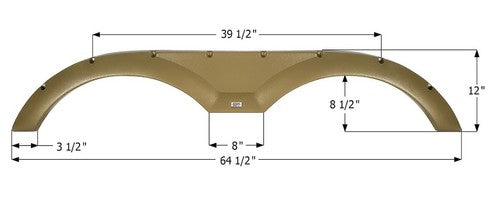 Icon 12779 Tandem Axle FENDER SKIRTS RV