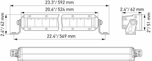 Hella 358197301 Black Magic Tough LIGHT BAR