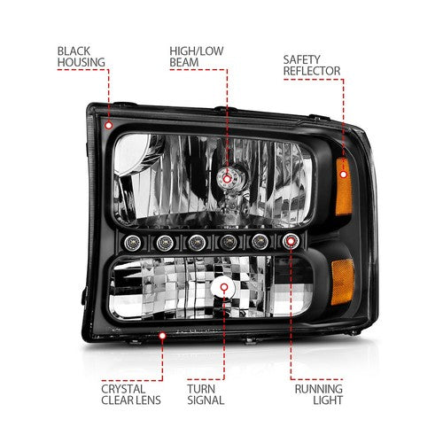 ANZO USA 111106 Crystal Clear HEADLIGHT ASSEMBLY