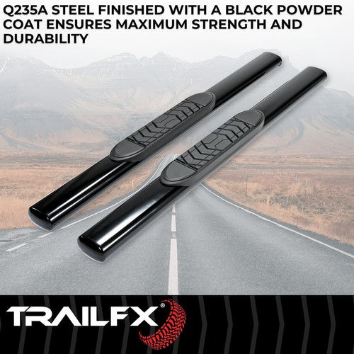 TrailFX A7029B TFX 5" Oval Straight Side Bars NERF BAR OVAL 5"