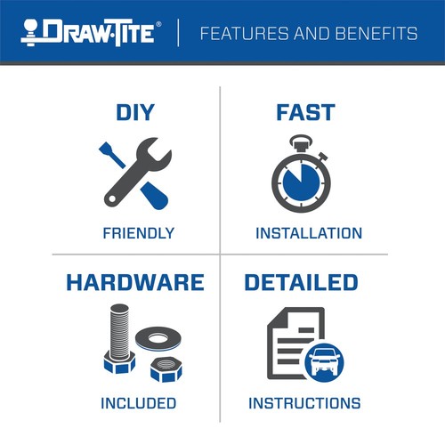 Draw-Tite 76595 Hidden Hitch HITCH CLASS I II & III