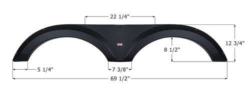 Icon 14255 Tandem Axle FENDER SKIRTS RV