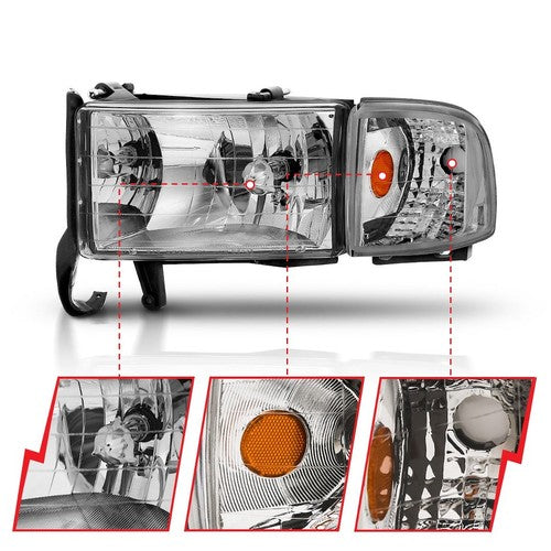 ANZO USA 111068 Crystal Clear HEADLIGHT ASSEMBLY