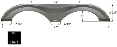 Icon 15043 Tandem Axle FENDER SKIRTS RV