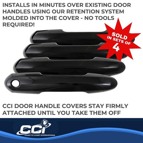 Coast To Coast DH68594BLK Exterior Door Handle Cover Gloss Black Set Of 4