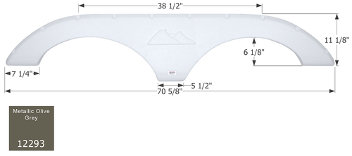 Icon 12293 Tandem Axle FENDER SKIRTS RV